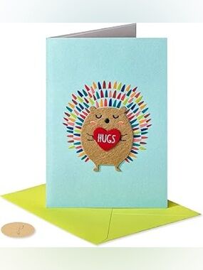🆕Papyrus Felt Hedgehog Mother’s Day Greeting Card